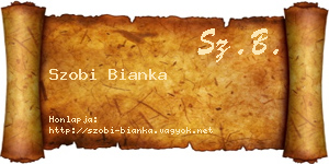 Szobi Bianka névjegykártya