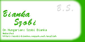 bianka szobi business card